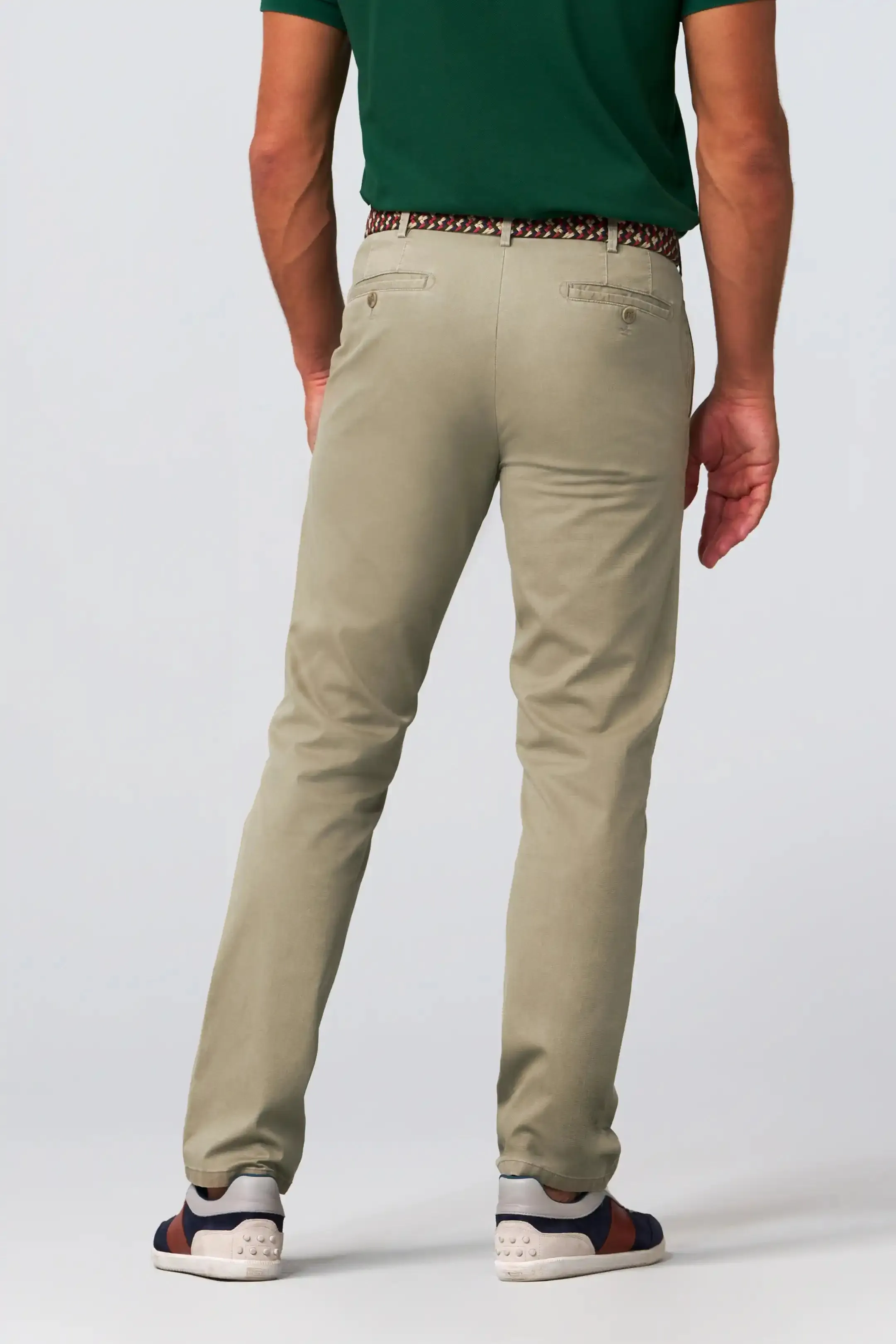 30% OFF - MEYER Roma Trousers - 5058 Liberty Fabric Cotton Chinos - Stone - Size: 34 LONG