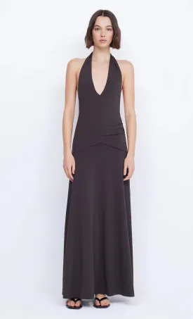 Bec and Bidge Blanche Halter Maxi Dress - Espresso