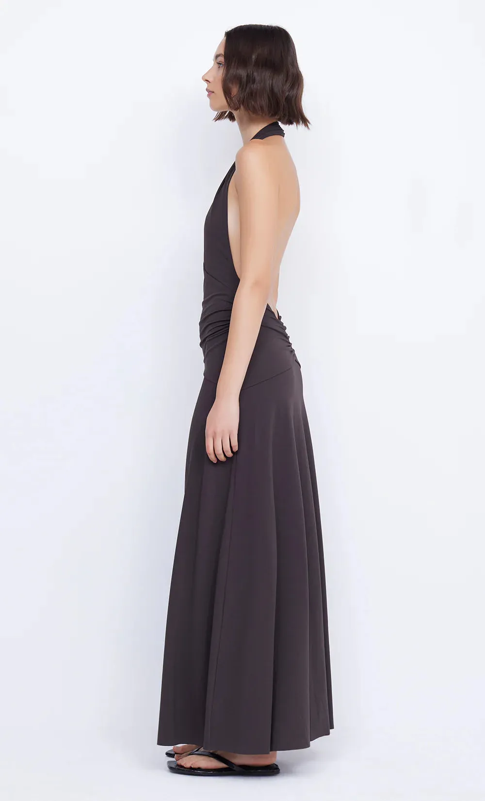 Bec and Bidge Blanche Halter Maxi Dress - Espresso