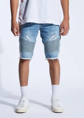 Bolt Biker Shorts (Blue/White)