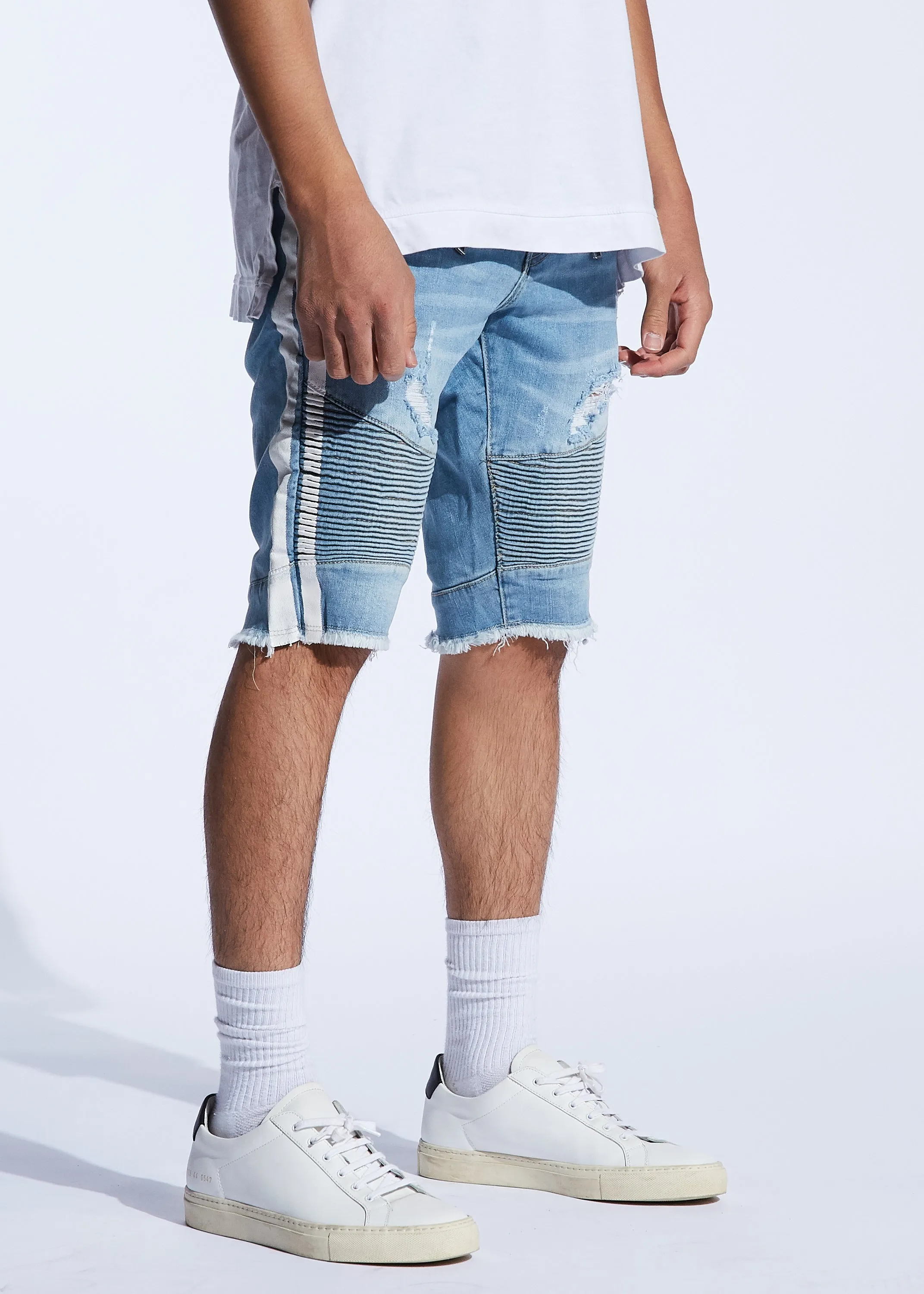 Bolt Biker Shorts (Blue/White)