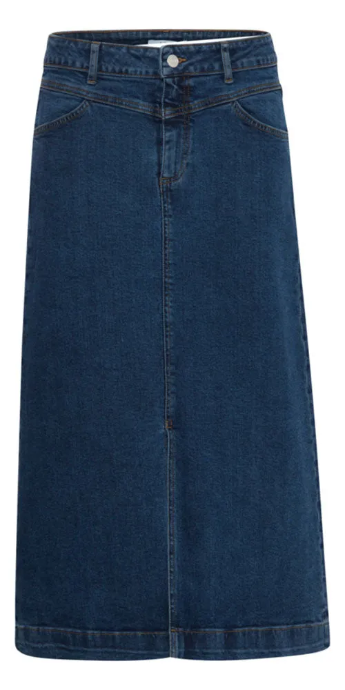 B.Young Denim Midi Skirt