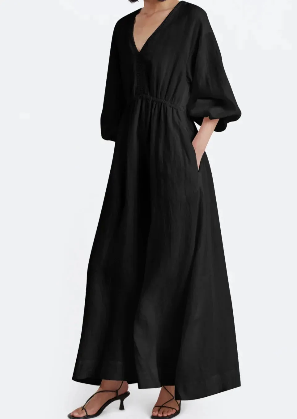 Cynthia V Maxi Dress - Black