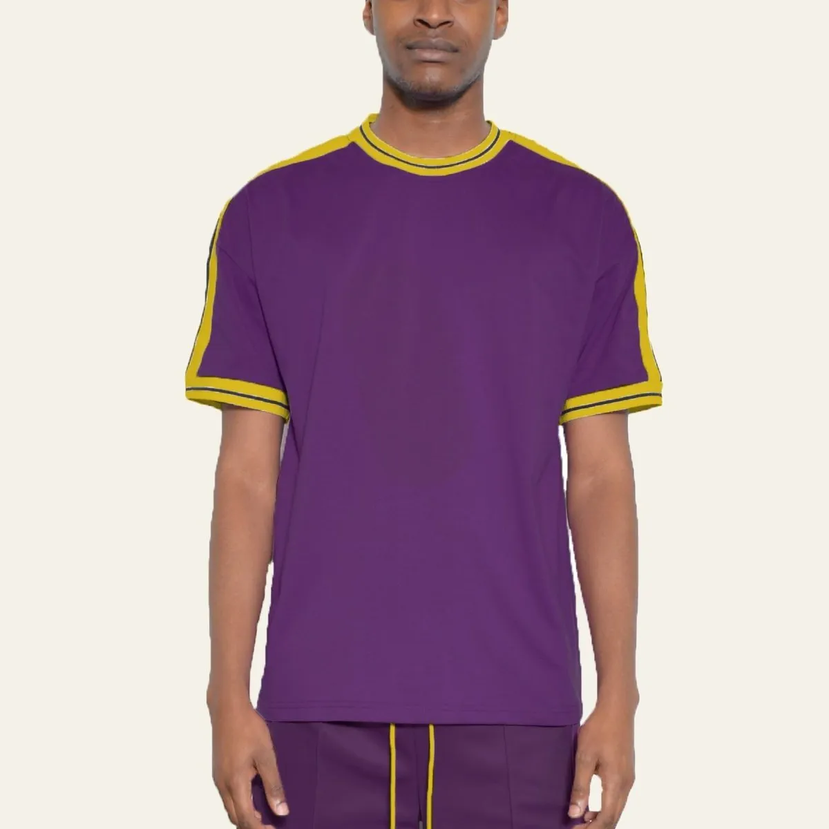 Dark Purple Striped T-Shirt