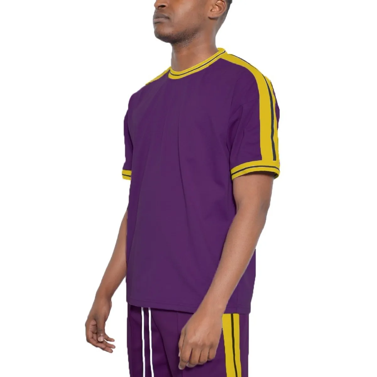 Dark Purple Striped T-Shirt