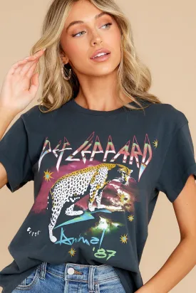 Def Leppard Animals '87 Vintage Black Tour Tee