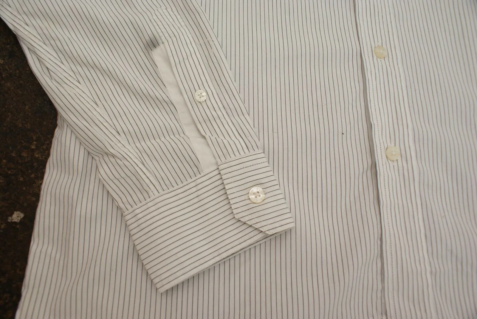 Fine Striped White Shirt