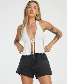 Gastra Crop Top in White