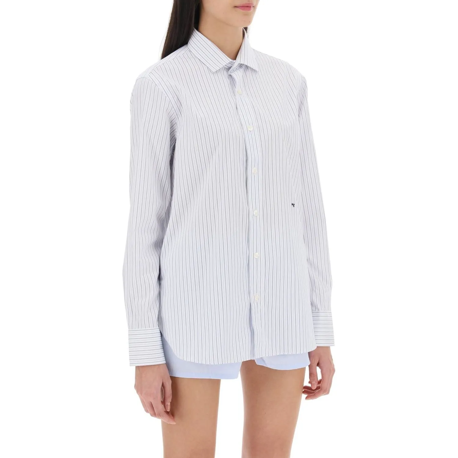 Homme Girls striped poplin shirt