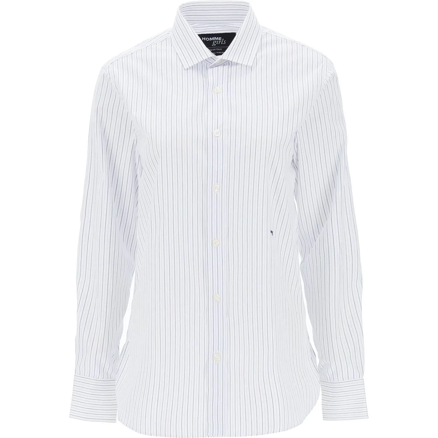 Homme Girls striped poplin shirt