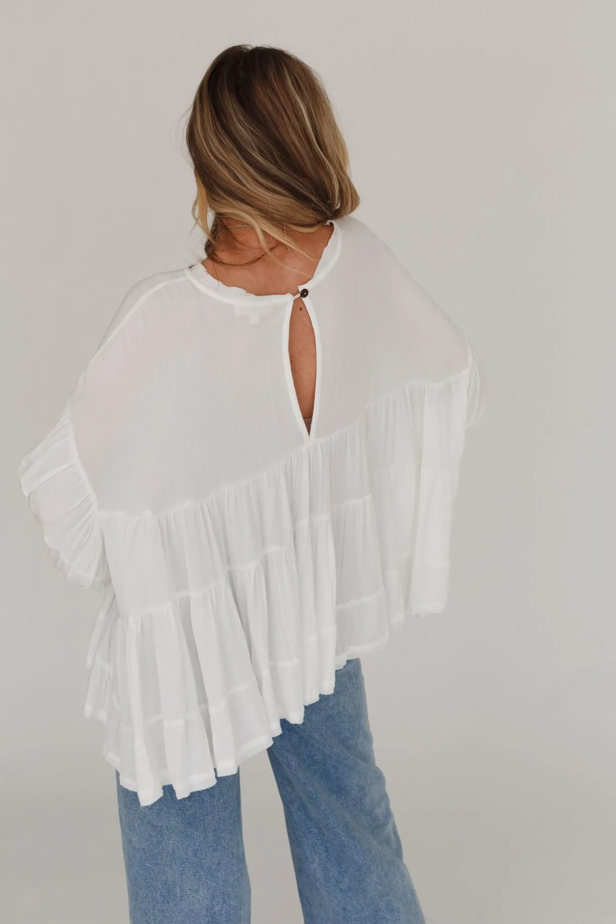 In The Clouds Tunic Top - Off White