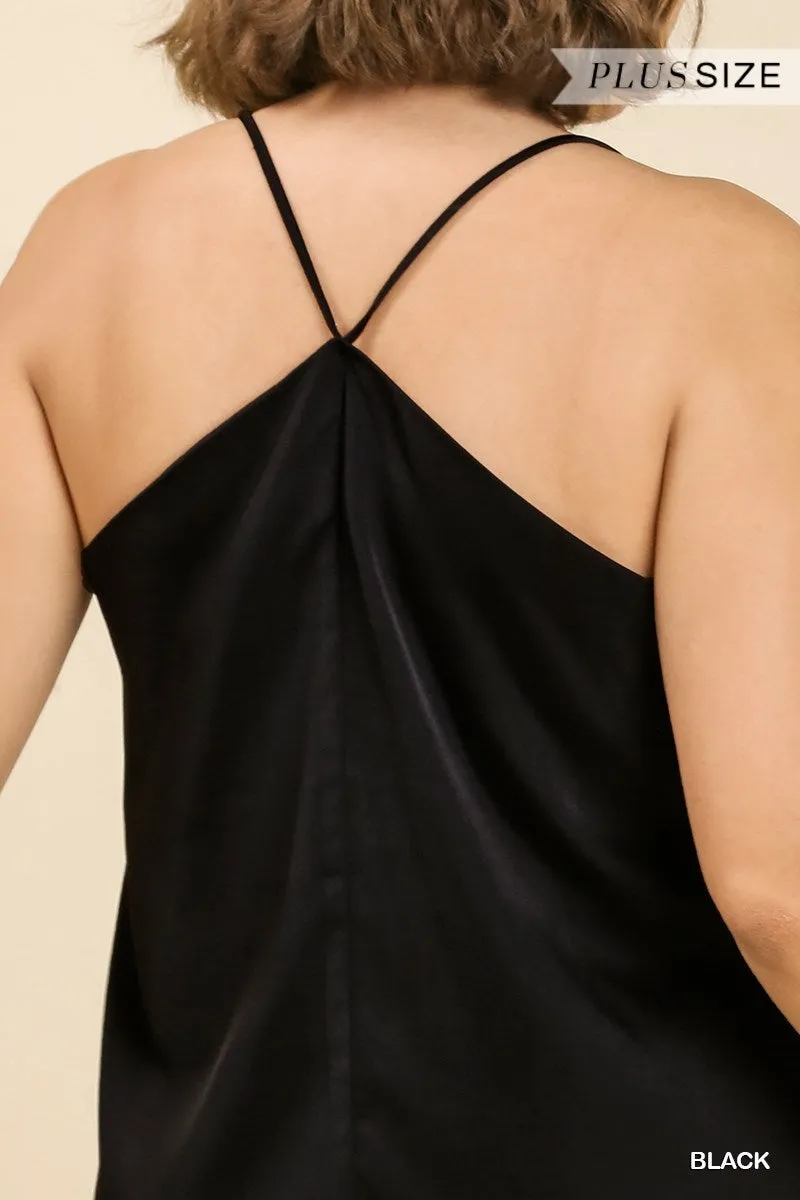 Irresistible Satin Black Cami Top