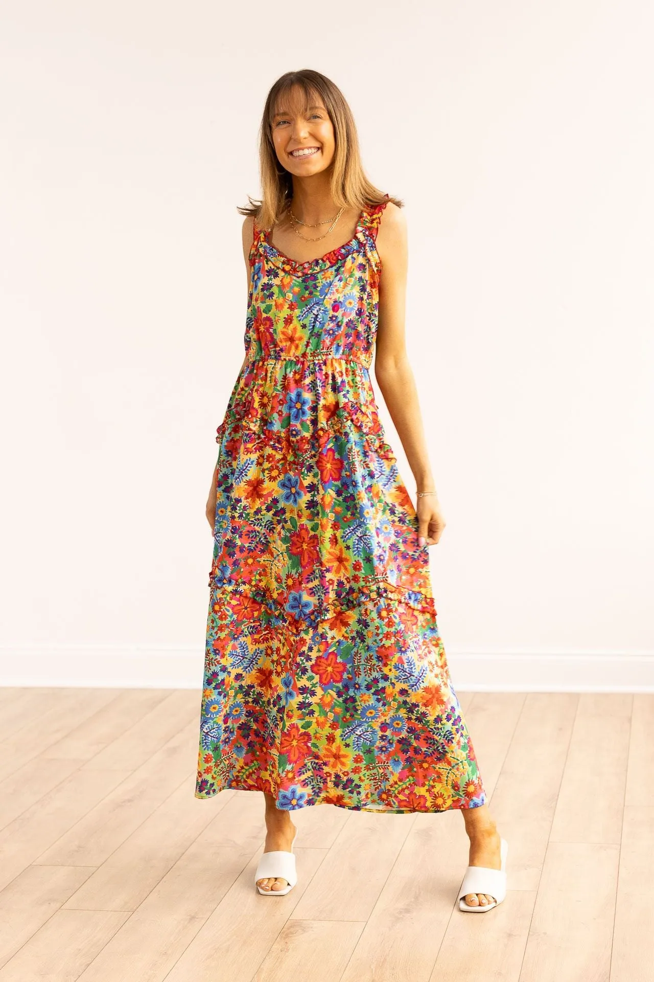 Island Breeze Sleeveless Maxi Dress