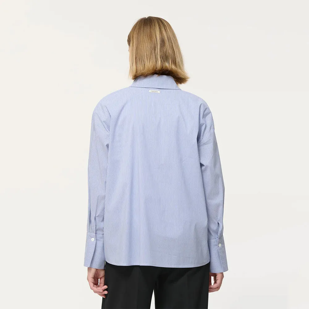 Iwa Blue Striped Poplin Shirt