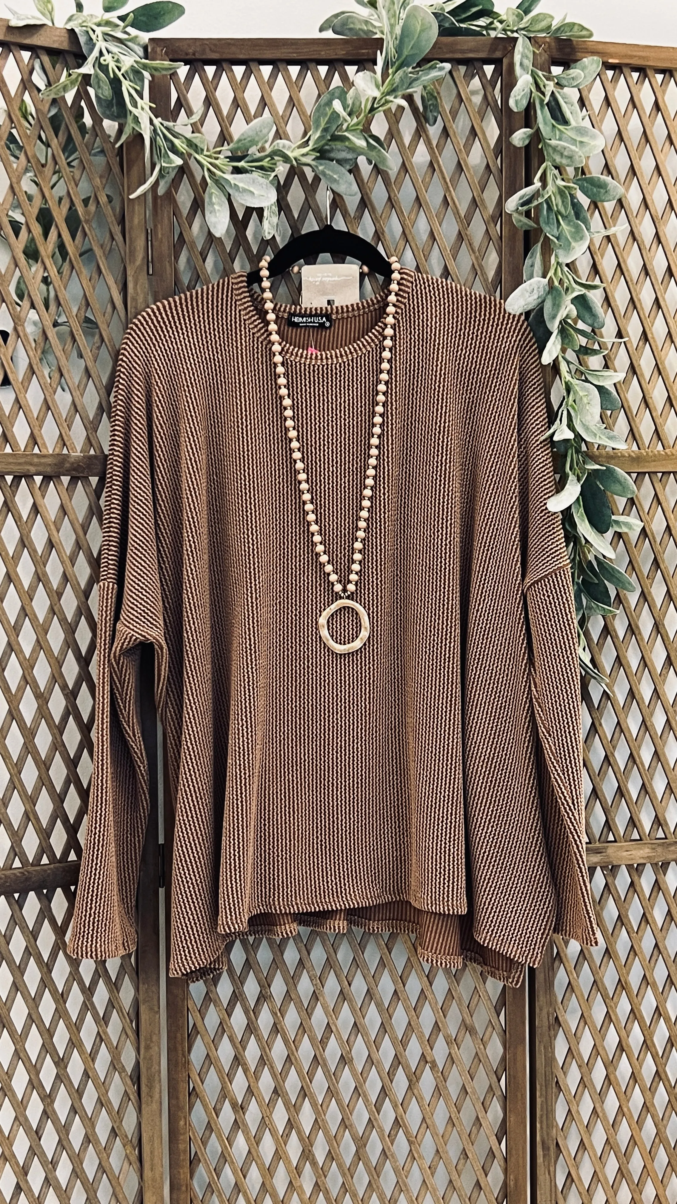 Long Sleeve Tunic: Camel