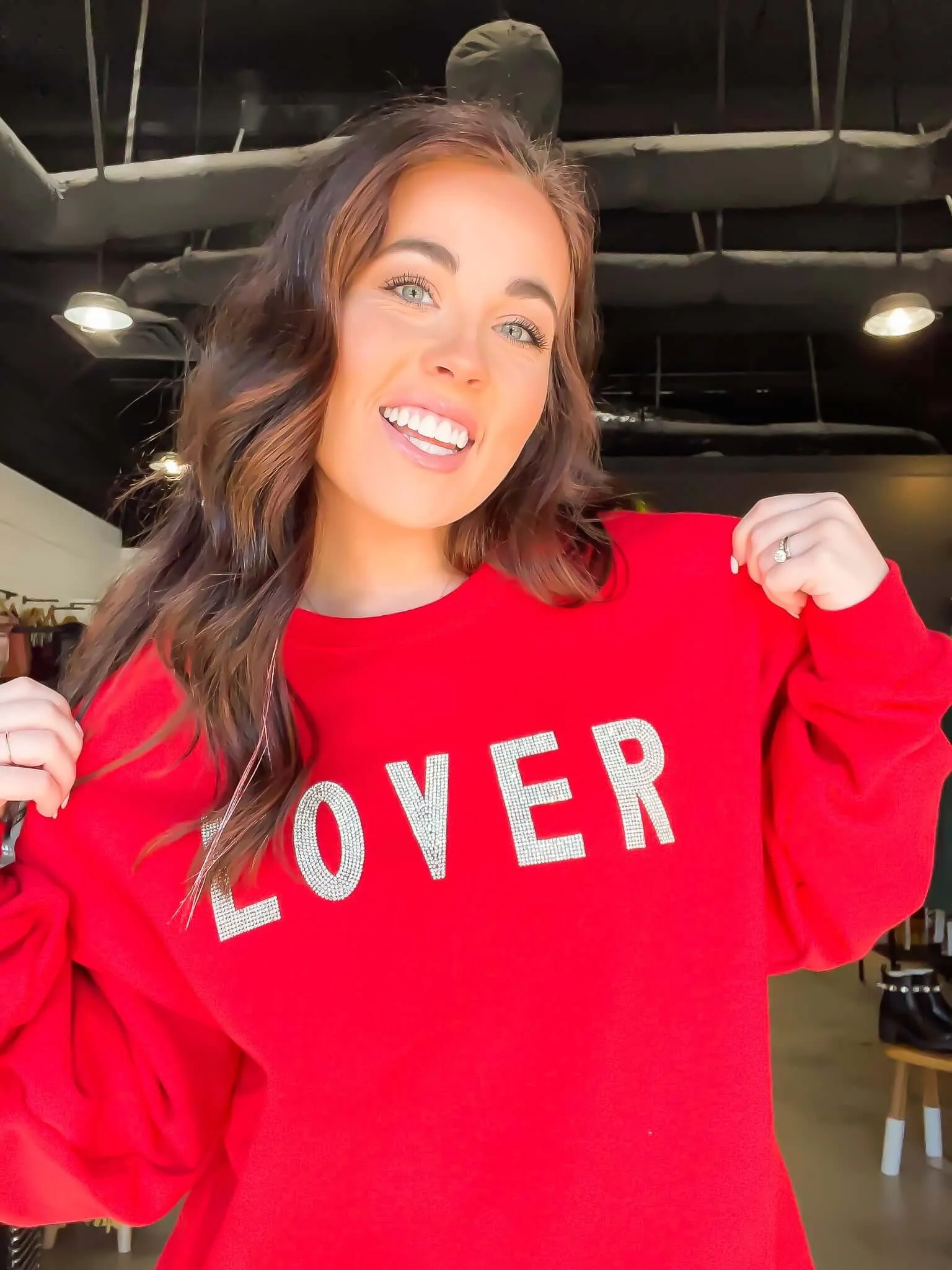 Lover Rhinestone Sweatshirt