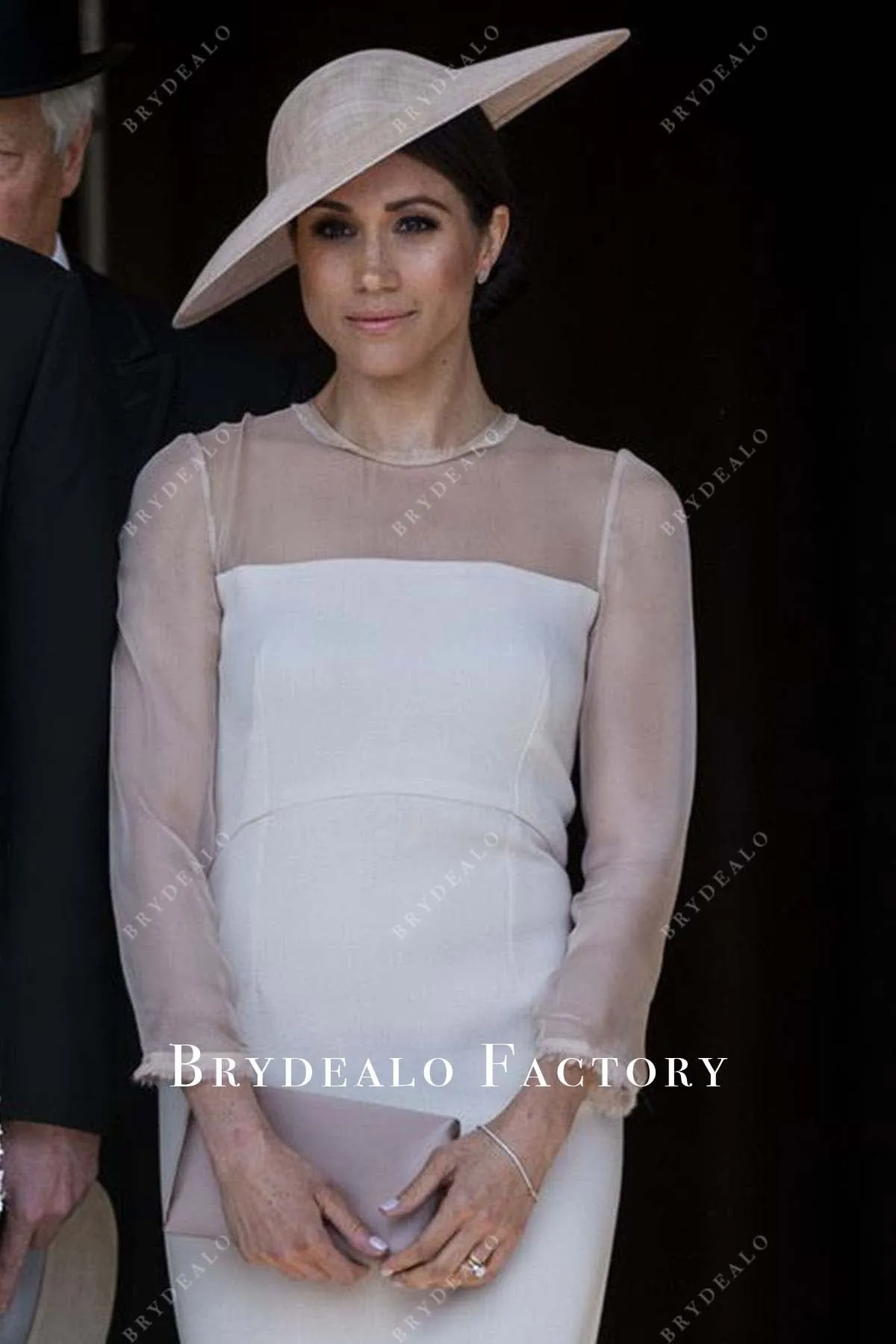 Meghan Markle 2018 Tea Length Wedding Guest Dress