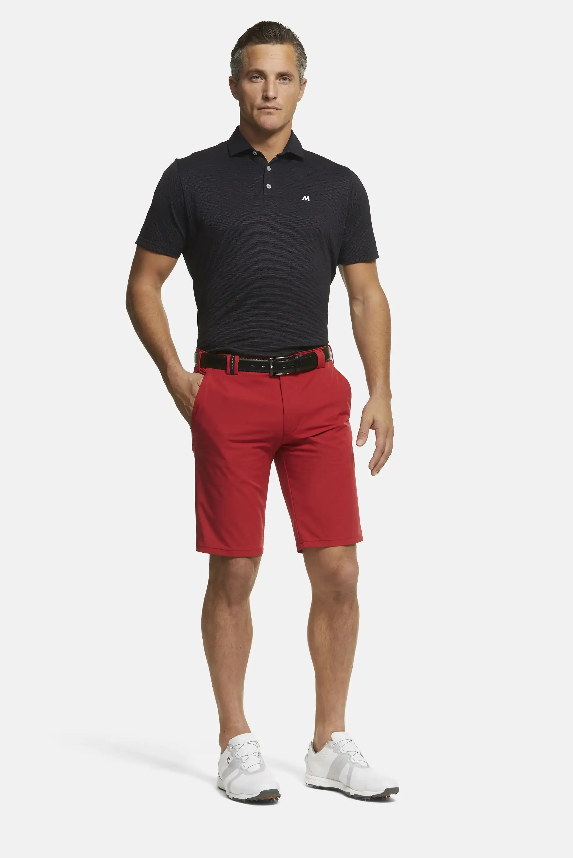 MEYER Golf Shorts - St. Andrews 8070 High Performance Cotton - Red