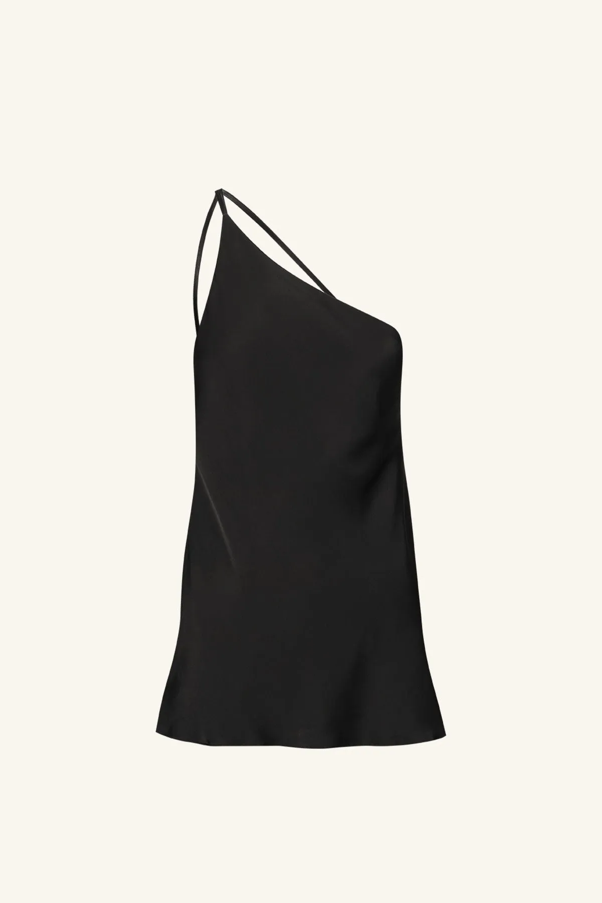 MIA ONE SHOULDER COWL BACK TOP - BLACK