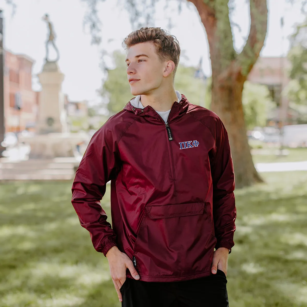 New! Pi Kapp Classic 1/4 Zip Rain Jacket