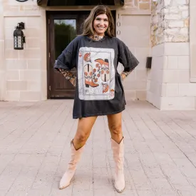 Queen Cowgirl & Cards Graphic Print Tee Shirt