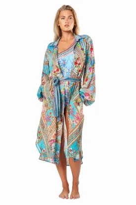 Queens Garden Easy Shirtdress Cover-Up