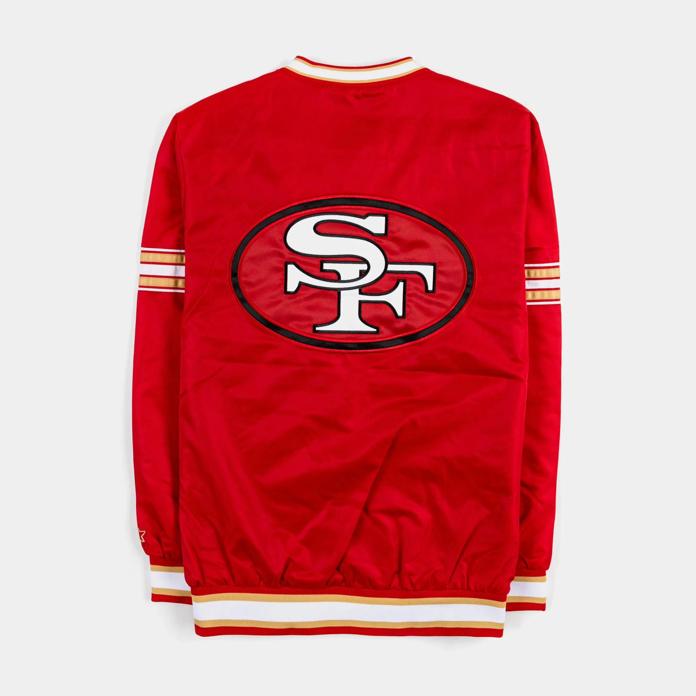 San Francisco 49ers Renegade Nylon Pullover Windbreaker Mens Jacket (Red)