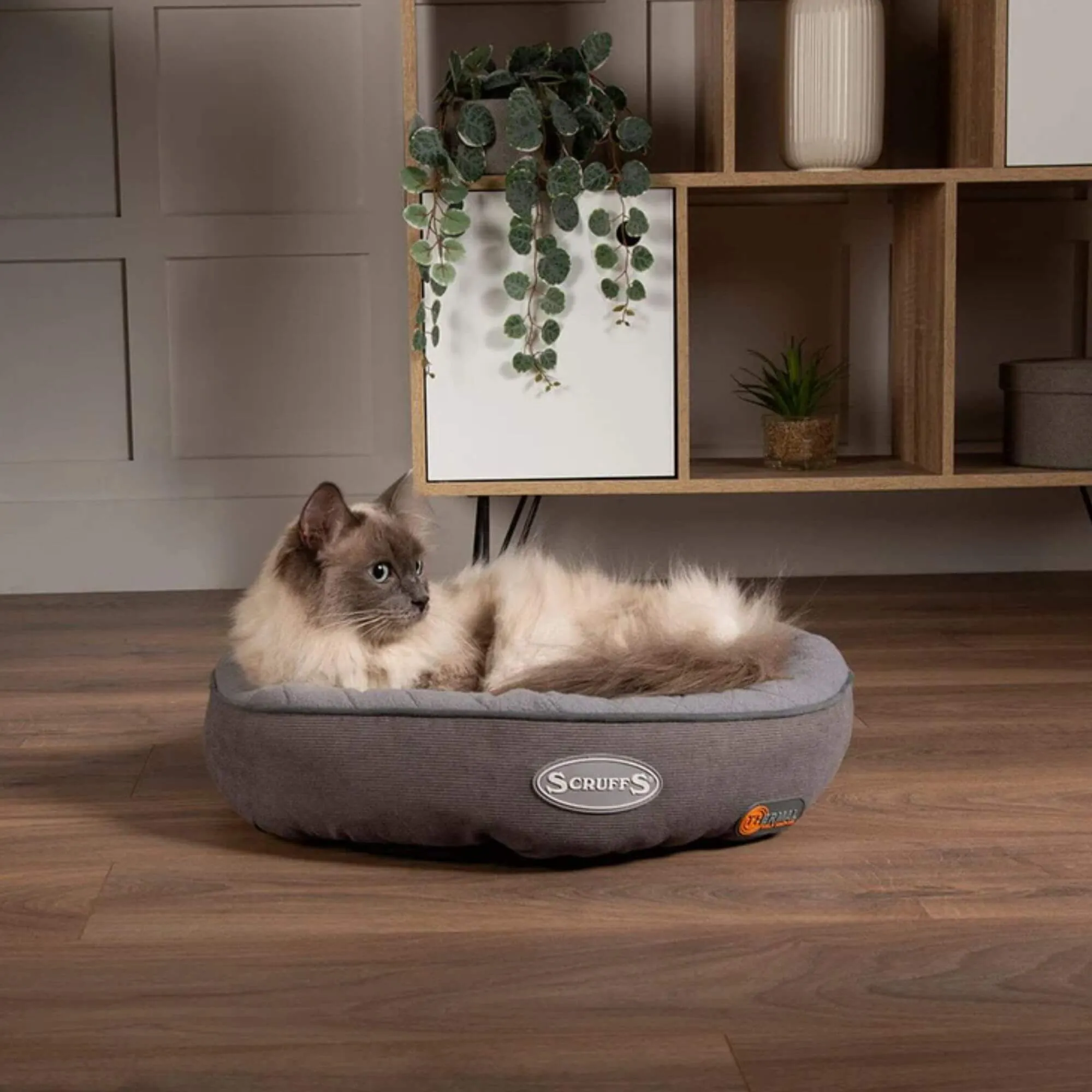 Scruffs Thermal Ring Cat Bed in Grey