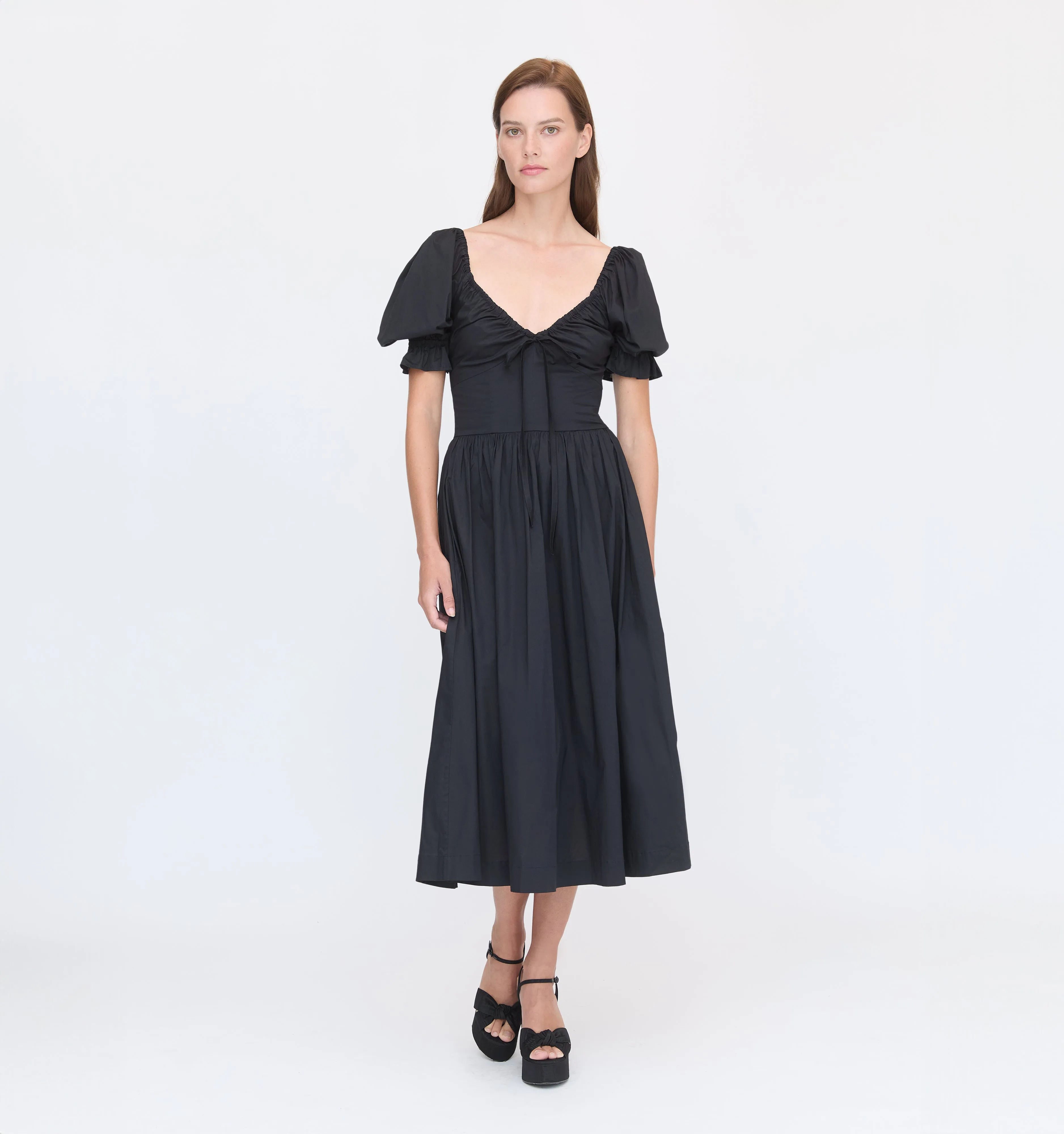 The Ophelia Dress - Black Cotton Voile