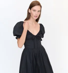 The Ophelia Dress - Black Cotton Voile