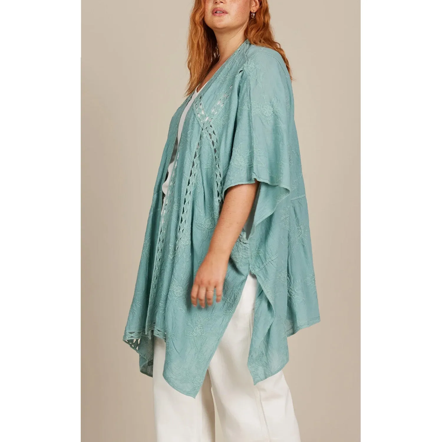 Top Fleur Cape ONE SIZE - Seafoam