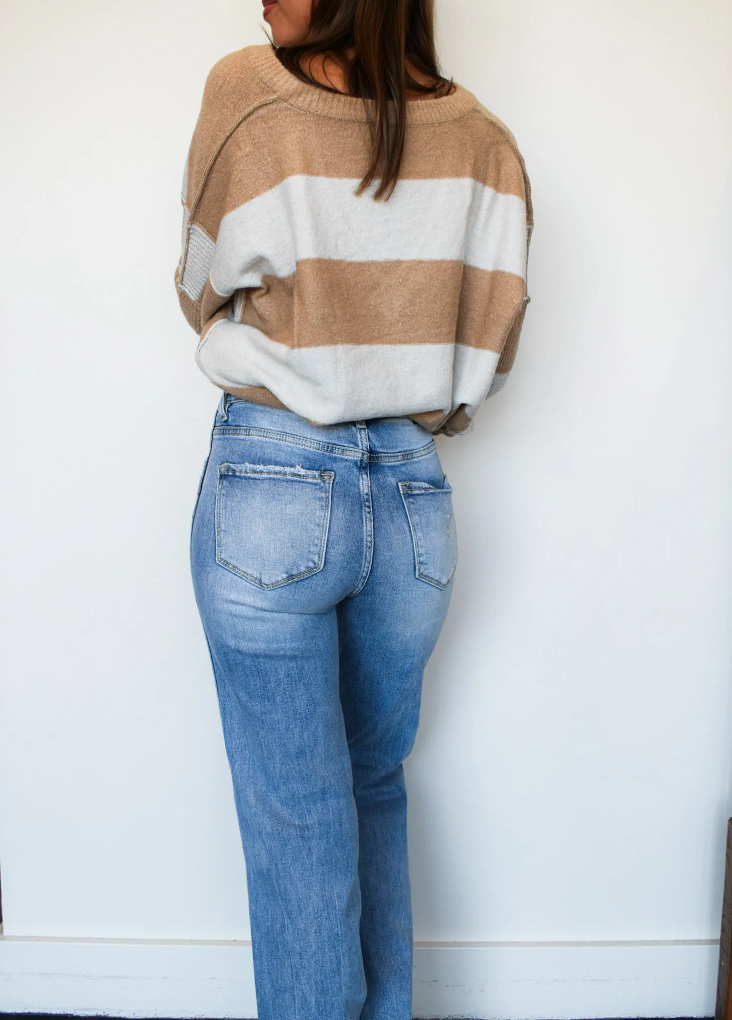 Wide Leg Shadow Hem Denim